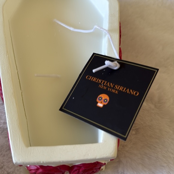 Christian Siriano Baroque Coffin Candle Skull Roses HALLOWEEN Decor Gothic - Picture 5 of 9